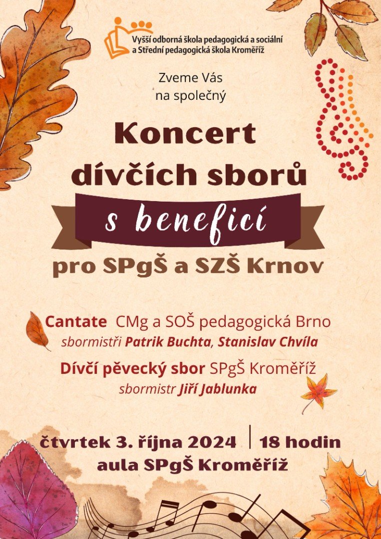 Benefiční koncert pro SPgŠ a SZŠ Krnov